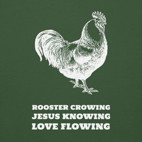 Roosters. Jesus. Love. - Unisex Hoodie - Image 5