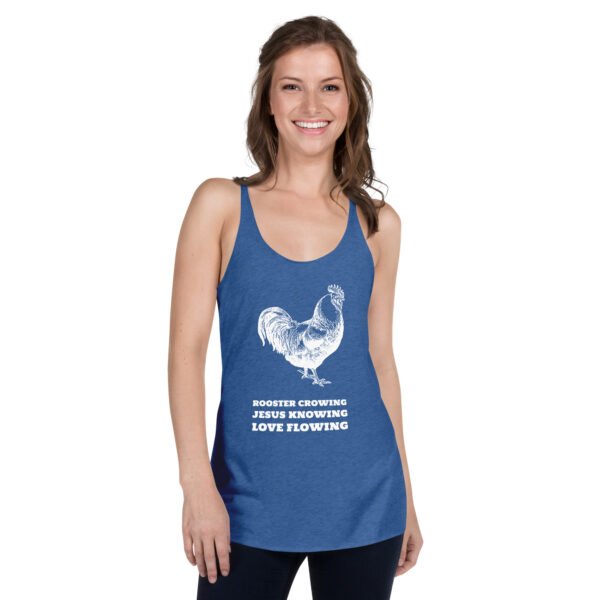 Roosters. Jesus. Love. - Women's Racerback Tank - Image 8